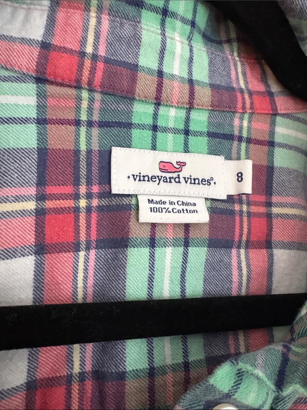 Vineyard Vines Plaid Button-Down Shirt in Green & Red - Picture 4 of 5